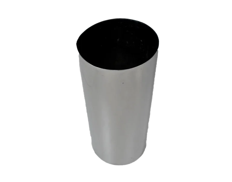 Lixeira Cromada Alta H 0.70 D 0