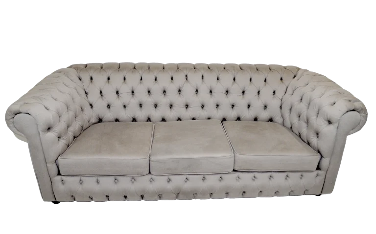 Sofá Chesterfield 3 lugares H 0.75 L 2.10 P 0